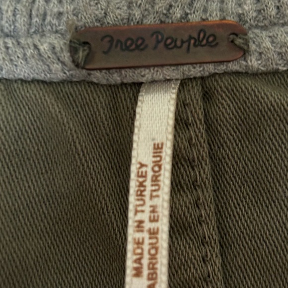 Free‎ People Weekend Wanderer Distressed Green Embroidered W’sHooded Jacket S - Picture 5 of 9